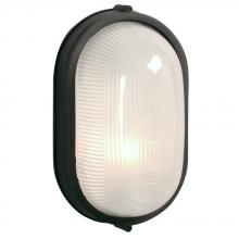  305113BK 113EB - Outdoor Cast Aluminum Marine Light - in Black finish with Frosted Glass (Wall or Ceiling Mount)